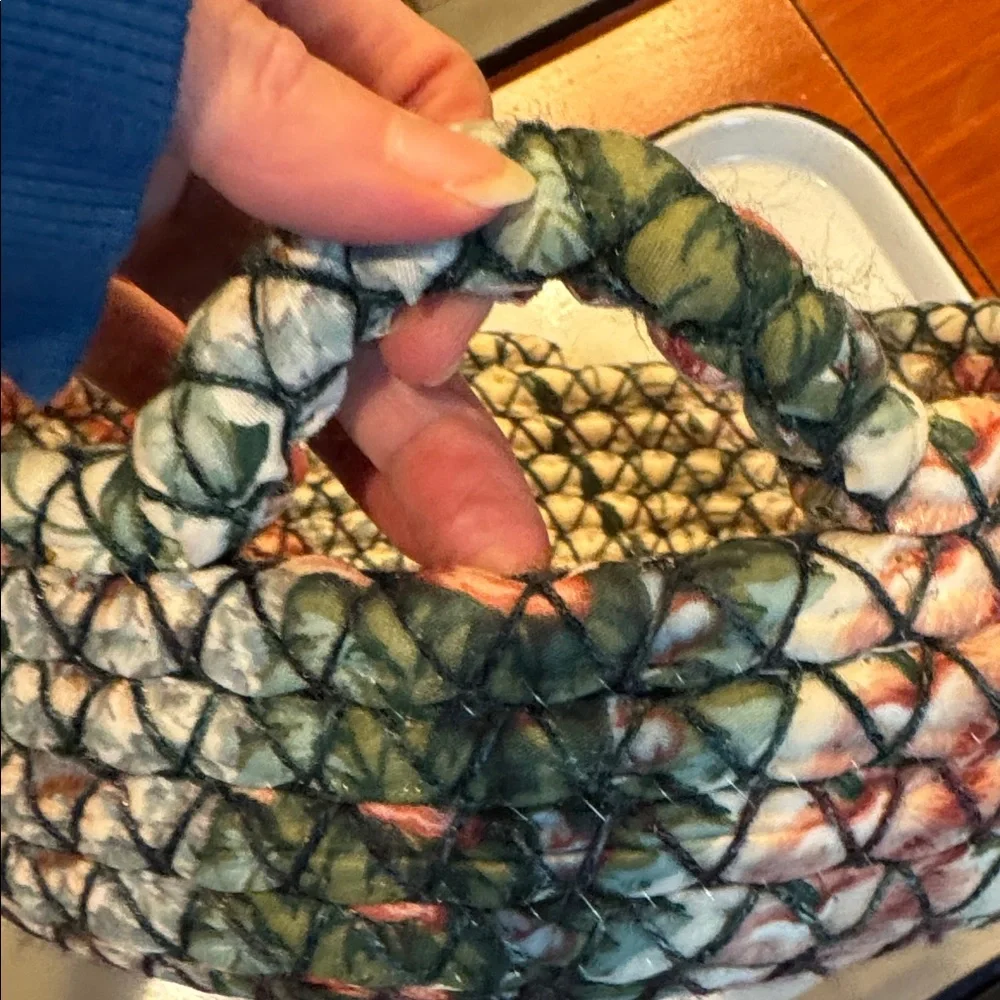 Basket Handcrafted Multicolor Woven Basket
